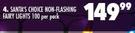 Santa's Choice Non Flashing Fairy Lights 100's-Per Pack