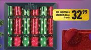 Foil Chritmas Crackers 23cm 6 Pack