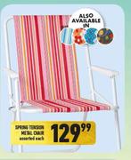 Spring Tension Metal Chair Assorted-Each