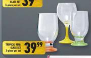 Tropical Rena Glass Set 3 Piece-Per Set