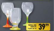Tropical Wine Glass Set 3 Piece-Per Set