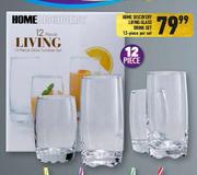 Home Discovery Living Glass Drink Set 12 Piece-Per Set