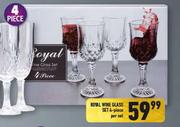Royal Wine Glass Set 4 Piece-Per Set