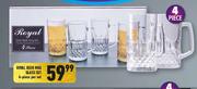 Royal Beer Mug Glass Set 4 Piece-Per Set