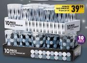 Decorated Glass Tumbler Set 10 Piece-Per Set