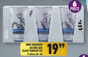 Home Discovery Castor Cafe Glass Tumbler Set 6 Piece-Per Set