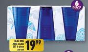 Blue Ring Juice Glass Set 6 Piece-Per Set