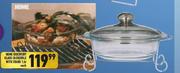 Home Discovery 1.5Ltr Glass Casserole With Stand-Each