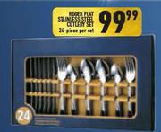 Roger Flat Stainless Steel Cutlery Set 24 Piece-Per Set