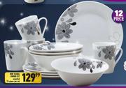 New Floral Dinner Set 12 Piece Assorted-Per Set