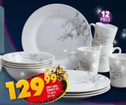 Grey Bird Dinner Set 12 Piece-Per Set