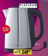 Platinum 1.7Ltr Stainless Steel Cordless Kettle