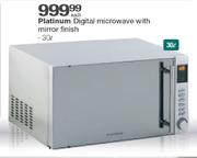 Platinum 30L Digital Microwave With Mirror Finish-Each