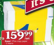 Sappi 1 Plus Copy Paper 5 Reams-Per Set