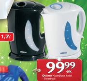 Ottimo 1.7L Koordlose Ketel Swart/Wit-Elk