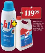 HTH Granular Chlorine 4Kg & HTH Easy Acid 3L Free