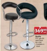 Quality PVC Gas Lift/Open-Back Bar Chair