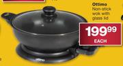 Ottimo Non-Stick Wok With Glass Lid