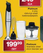 Platinum Stainless Steel Stick Blender Set-Per Set