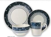 Blue Dot & Stripe Side Plate-Each