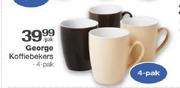 George 4 Pak Koffiebekers-Per Pak
