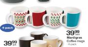 Mardigras 4 Pack Coffee Mugs-Per Pack