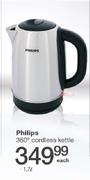 Philips 360 Deg 1.7Ltr Cordless Kettle