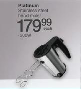 Platinum 300W Stainless Steel Hand Mixer-Each