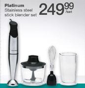 Platinum Stainless Steel Stick Blender Set-Per Set