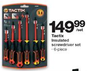 Tactix 6-Piece Insulated Screwdriver Set-Per Set