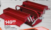 Pro Tools Cantilever Toolbox With 5 Compartments
