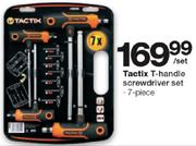 Tactix 7-Piece T-Handle Screwdriver Set-Per Set