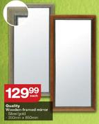Quality Wooden-Framed Mirror-350x850mm Each