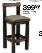 Quality Chunky Bar Chair-Each
