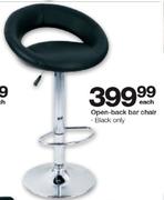 Open Back Bar Chair Black-Each