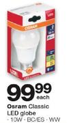 Osram Classic LED Globe