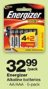 Energizer Alkaline Batteries AA/AAA 6 Pack-Per Pack