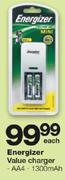 Energizer Value Charger AA4 1300mAh