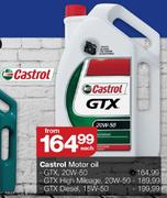 Castrol Motor Oil GTX 20W-50-5Ltr Each