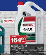 Castrol Motor Oil GTX High Mileage 20W-50-5Ltr Each