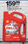 Shell Hetix HX 3 Multigrade 5Ltr Motor Oil 20W-50