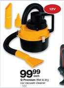 Q Premium Wet & Dry Car Vacuum Cleaner-12V Each