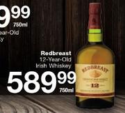Redbreast 12-Year-Old Irish Whiskey-750ml