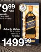 Johnnie Walker Blue Label Whisky in Gift Box-750ml