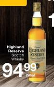 Highland Reserve Scotch Whisky-750ml