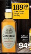 Glen Grant Single Malt Whisky-750ml