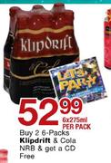 Klipdrift & Cola NRB-6 x 275ml