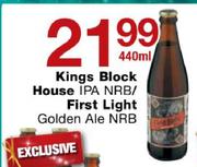 Kings Block House IPA NRB/First Light Golden Ale NRB-440ml