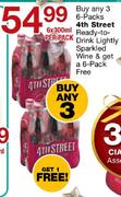 4th Street Ready-to-Drink Lightly Sparkled Wine-6 x 300m Per Pack