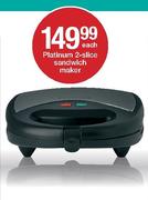 Platinum 2 Slice Sandwich Maker